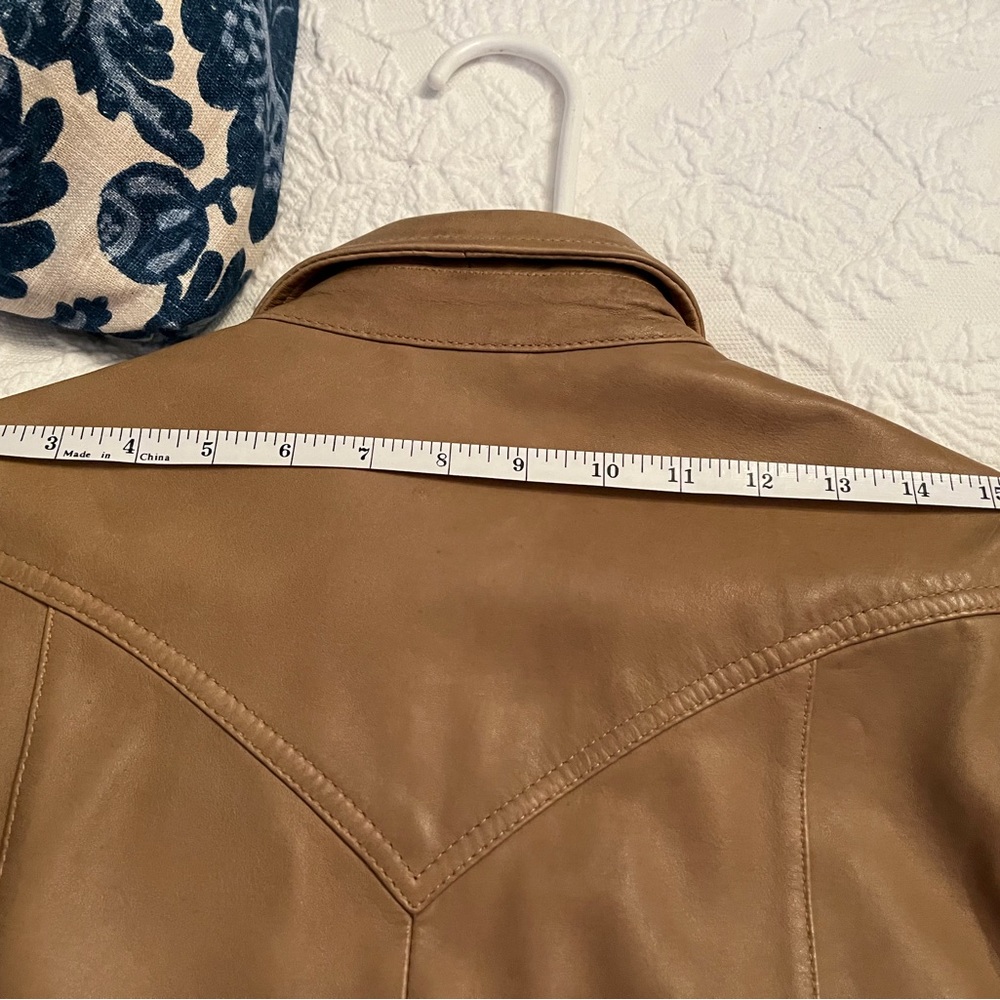 Butter soft genuine leather western shirt jacket - Picture 7 of 9